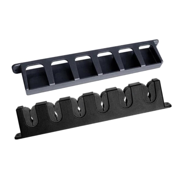 1/2 6 platser Fiskspö Hållare Ställ vertikalt fäste för garage Black 345mm 1Set