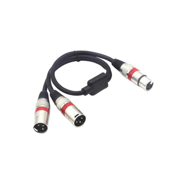 1/2 XLR splitter hona till dubbel hane 3-stift Y-kabelmikrofon 2Set
