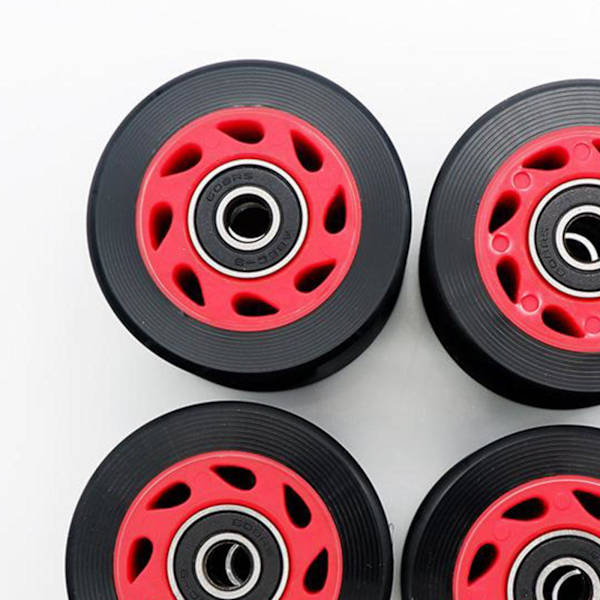 1/2/3 Inline Skate Wheel PU Slitstarka 58 mm 82A hjul Black+Red 58x58x32mm 1Set