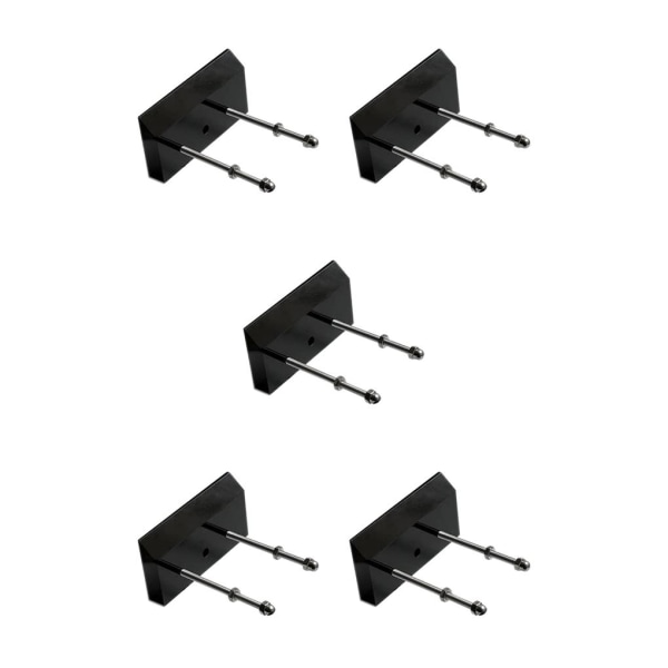 1/2/3/5 Väggmonterad Longboard Display Rack för snygg garage Black 5PCS