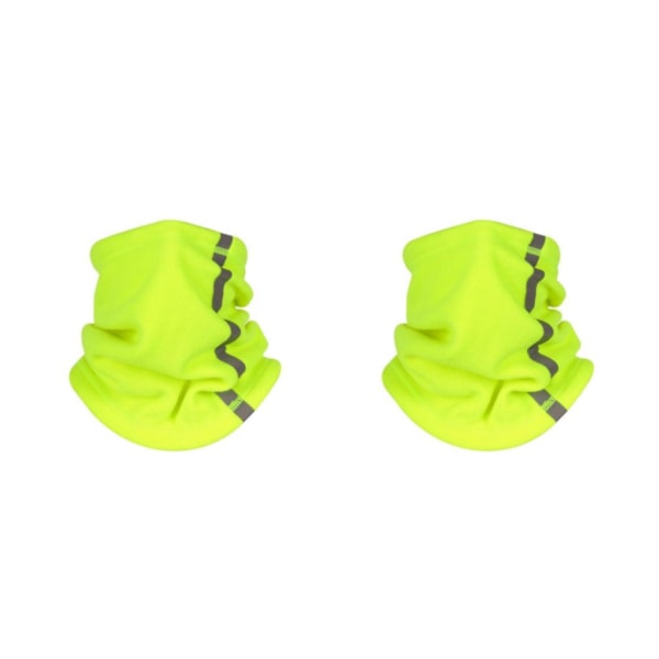 1/2/3 halsdamask Andas vindtät fiskescarf Fluorescent Green 25x30cm 2Set