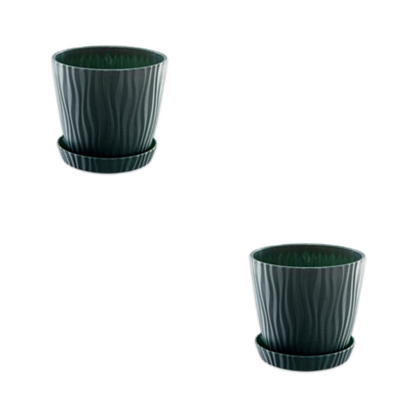 1/2/3/5 lätta och bärbara blomkrukor för inomhus och green M pot+M tray 2Set