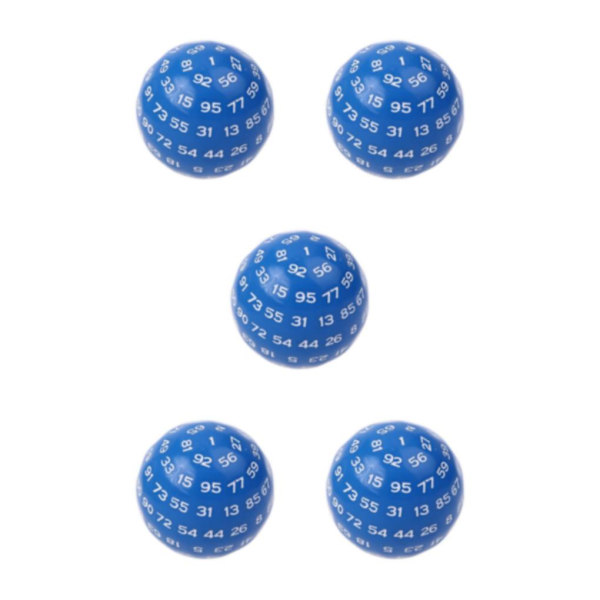 1/3/5 Akryltärningar Spelunderhållning Familjepolyedriska tärningar Blue 48mm 5Set