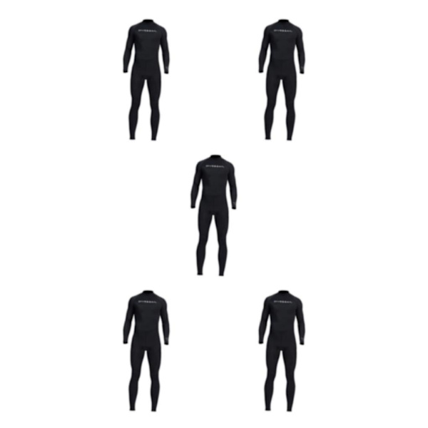1/2/3/5 Snygga badkläder Surfing Anti-Back Zip Kajakpaddling för Black M 5PCS