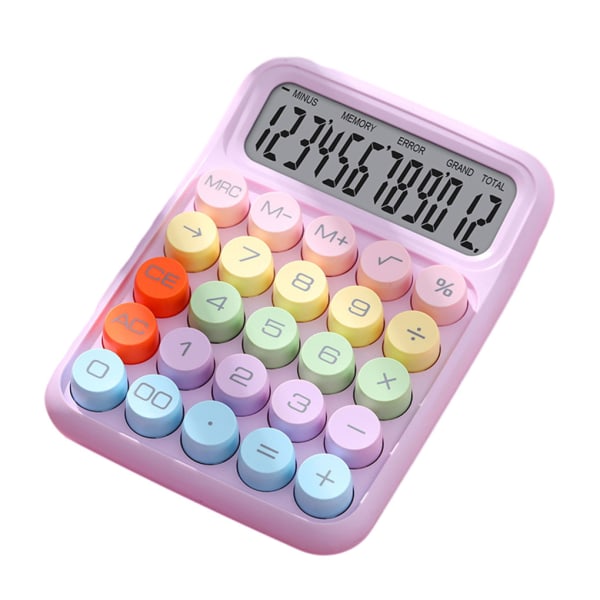 1/2/3/5 Effektiv och exakt bärbar miniräknare för kontor Lilac Purple 2PCS