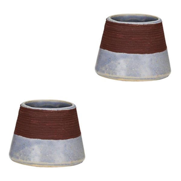 1/2/3 keramisk retro tändstickshållare för öppen spis med förvaringskärl Grey 5.6 x 4.1cm 2Set