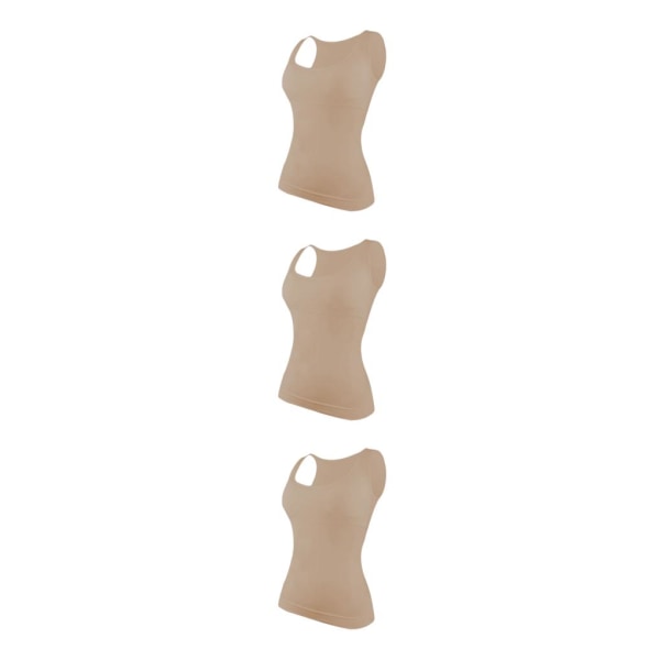1/2/3 Damväst Fitness Bröststöd Toppar Andas Skin Color L 3PCS