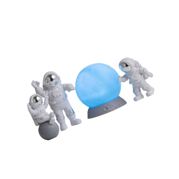 1/2/3/5 4st Astronautfigurer Set Heminredning Söt Sstronaut Silver Blue 1Set
