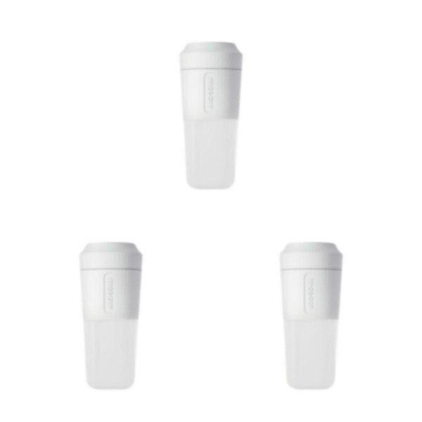 1/3 400ml Bärbar Mini Juicer USB Uppladdningsbar Blender Mixer White 9x20cm 3Set