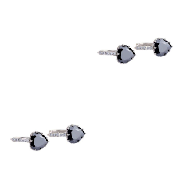 1/2/3/5 Lyx Hoop örhängen för kvinnor Hjärtformad strass style 11 2Set