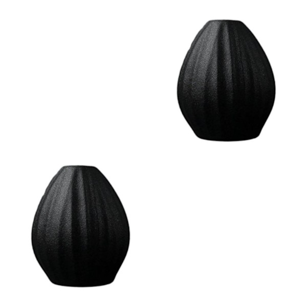 1/2 För Minimalism Keramisk Blomvas Skulptur Centerpieces Black E 2Set