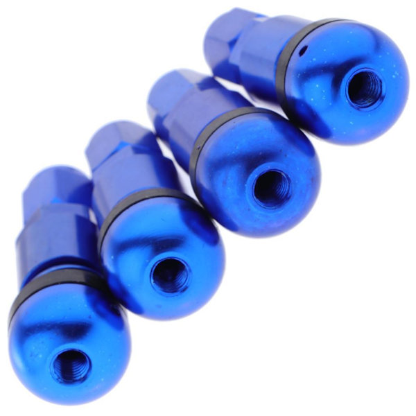1/2/3/5 4 st Bil Slanglösa Hjul Dammlock Däckventilstammar Blue + Black 1Set