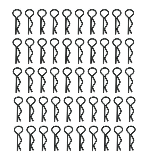 1/2/3/5 RC Body Shell Clips R Shape för 1/10 RC racingbil black length 24mm 1Set