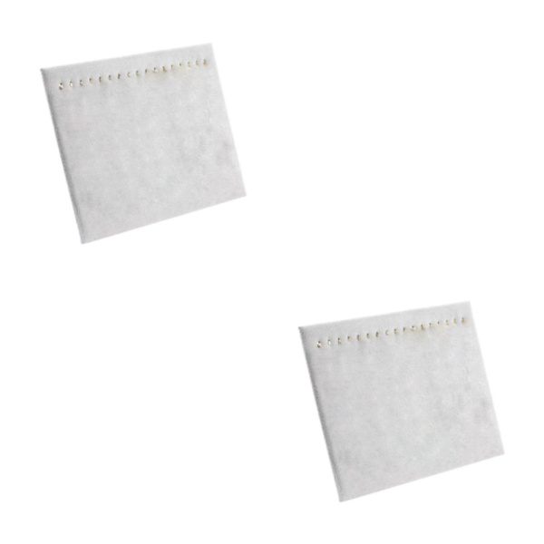 1/2 17 Hook Halsband Smycken Display Stand Pad Fack för Shower Grey 30x37cm 2Set