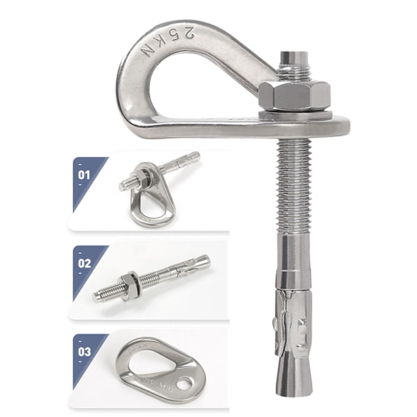 1/2/3 Heavy Duty Klätterhängare och För Bolt för utomhusbruk 1Set