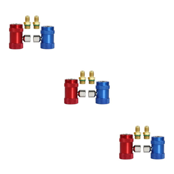 1/3 Bil R1234yf Snabbkopplingar Hög / Låg sida R1234yf Manuell 3PCS