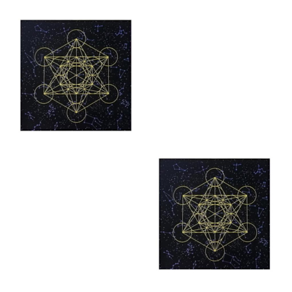 1/2/3 Astrologi Tarot Kortspel Bordsduk Crystal Grid Black 60x60cm 2Set