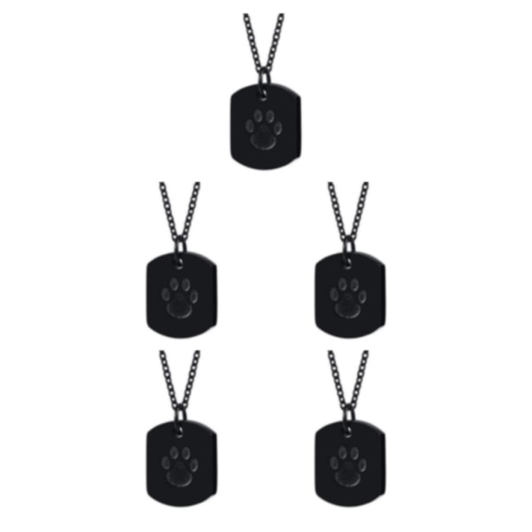 1/3/5 Urn Halsband Medaljon Dekorativ dödsfallspresent för människa black 0.96x0.79 Inch 5Set