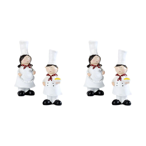 1/2 2 delar Par Kock Figurine Skulpturer Cook Staty 2Set