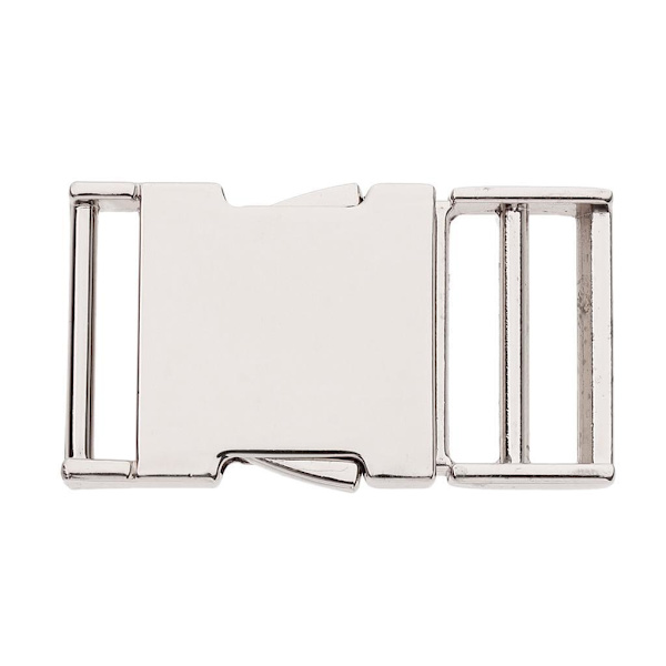 1/5 metallväska Webbing Bälte Spänne Clip Spänne Silver Inner diameter 25mm 1Set