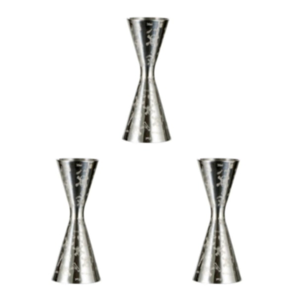 1/2/3/5 Cocktail Jigger Bartender Tool Vinmätkopp Silver 30ml-45ml 3Set