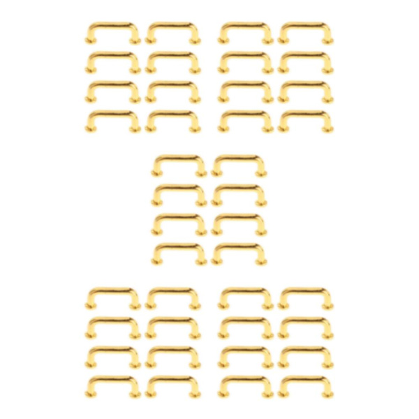 1/2/3/5 1:12 Mini Dragbågform för portgarderob Stor 4st Gold Small 8 Pcs 5Set
