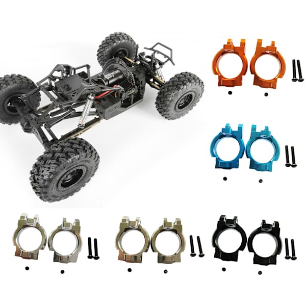 1/2/3/5 2pack/lot Aluminium främre C-nav hjulblock för axial Black 1Set