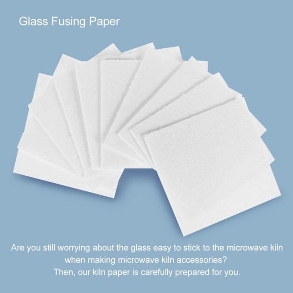 50 ark glasfusingpapper fyrkantigt keramiskt fiberpapper
