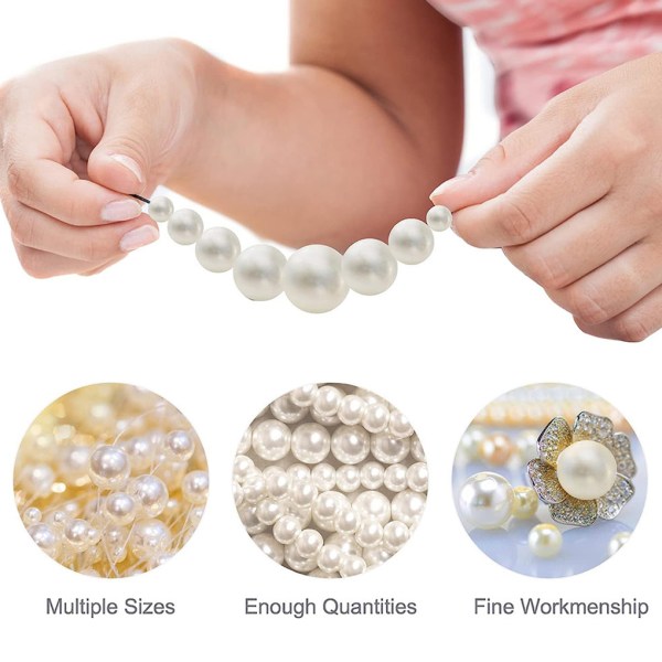 1/2/3/5 1150 stycken DIY-pärlpärlor för att göra vackra smycken white 1 Pc