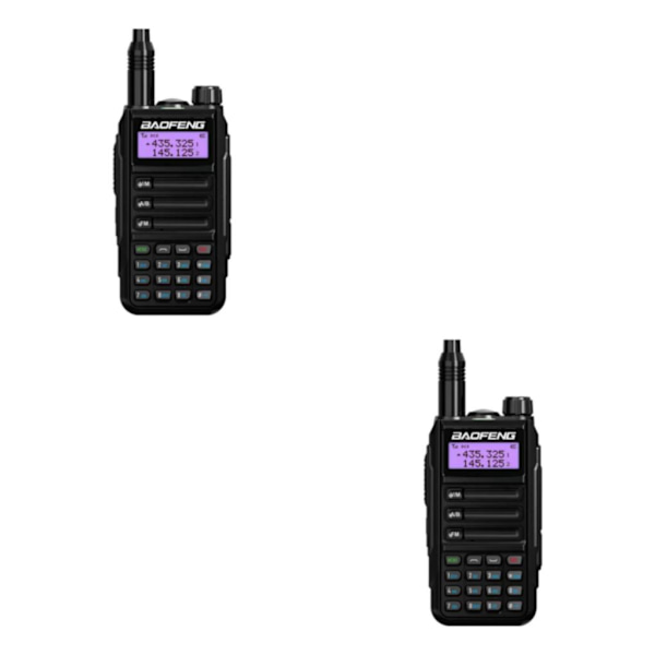 1/2 -16 Way Radio Radio Walkie Vattentät Tvåvägs Tvåvägsradio Black 2Set