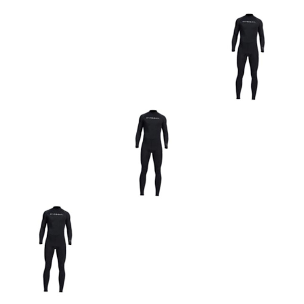 1/2/3/5 Snygga badkläder Surfing Anti-Back Zip Kajakpaddling för Black XL 3PCS
