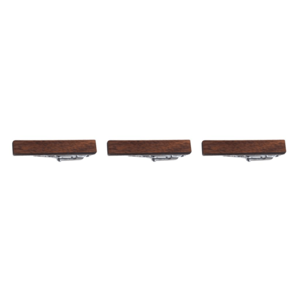 1/2/3/5 Mens enkel trä Tie Clip koppar mode slips lås Walnut 4X0.6cm 3Set