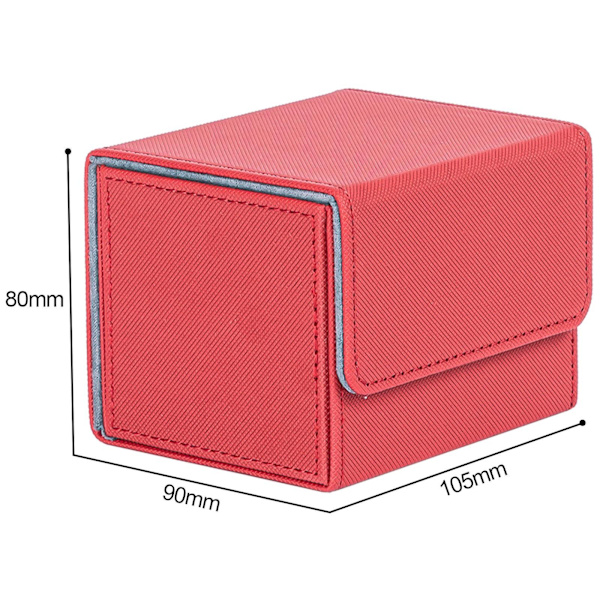 1/2/3 Card Deck Case Organizer Förvaringsbox för MTG-kort För Red 105x90x80mm 1Set