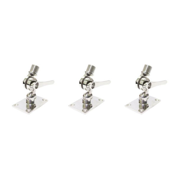 1/2/3 Marine VHF Justerbar Antenn Bas Mount 316 Rostfri 3Set
