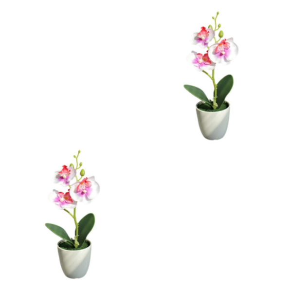 1/2/3/5 Realistiskt utseende Hållbar konstgjord blomma för DIY White+Purple 2PCS