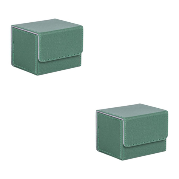 1/2/3 Card Deck Case Organizer Förvaringsbox för MTG-kort För Green 105x90x80mm 2Set