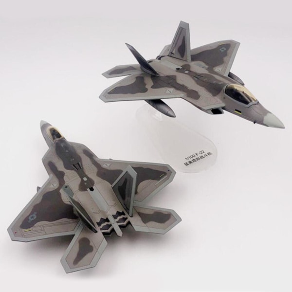 1/100 skala F-22 flygplansmodell med stativ hög simulering