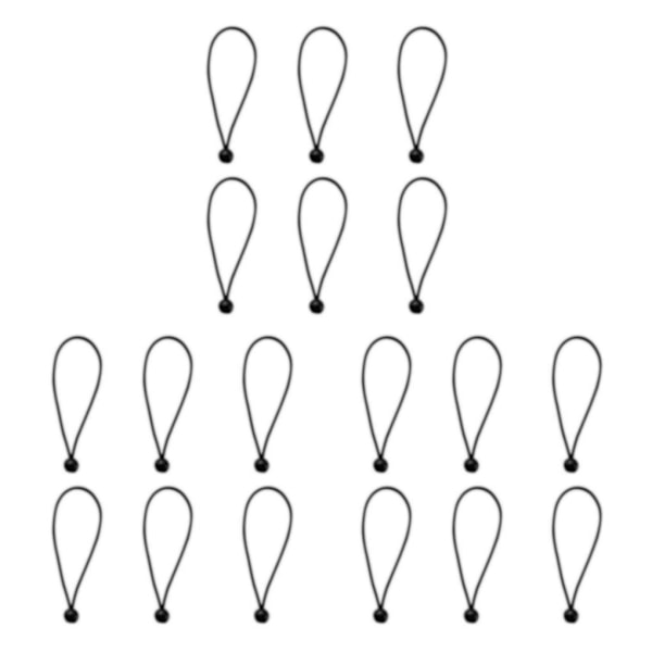 1/2/3 6 stycken Heavy Duty Ball Bungee Cord Snöra ner sladd Canopy Black 15cm 3Set