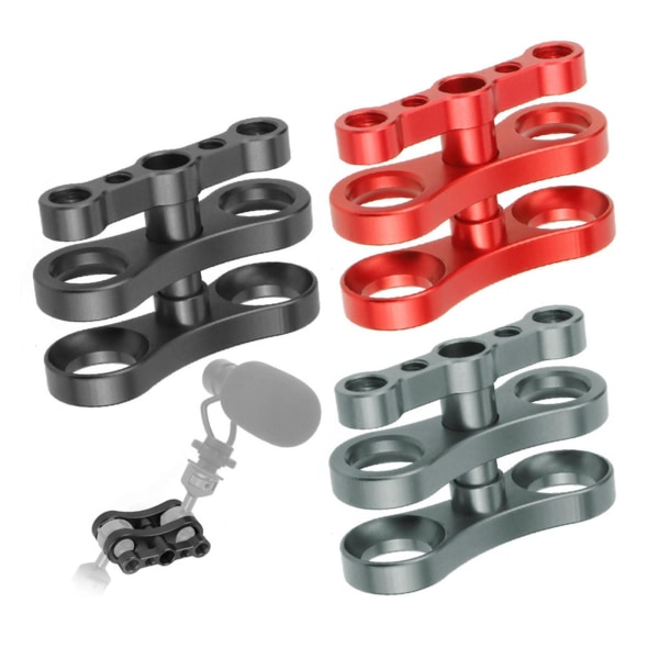 1/2/3 Aluminium Standard 1 Ball Clamp för undervattensdykning red 2.76 x 1.77 Inch 1Set