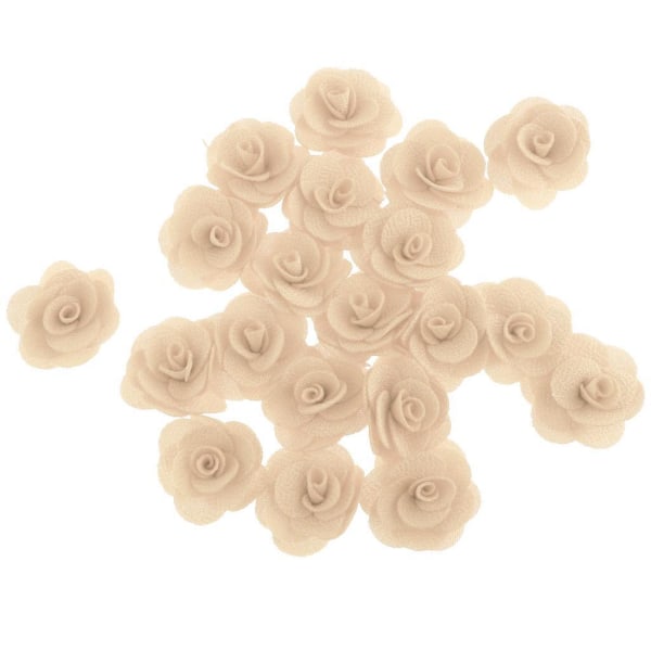 1/3/5 20 stycken Silk Rose Flower Head Bud DIY Craft Bröllop Beige 4cm 5Set