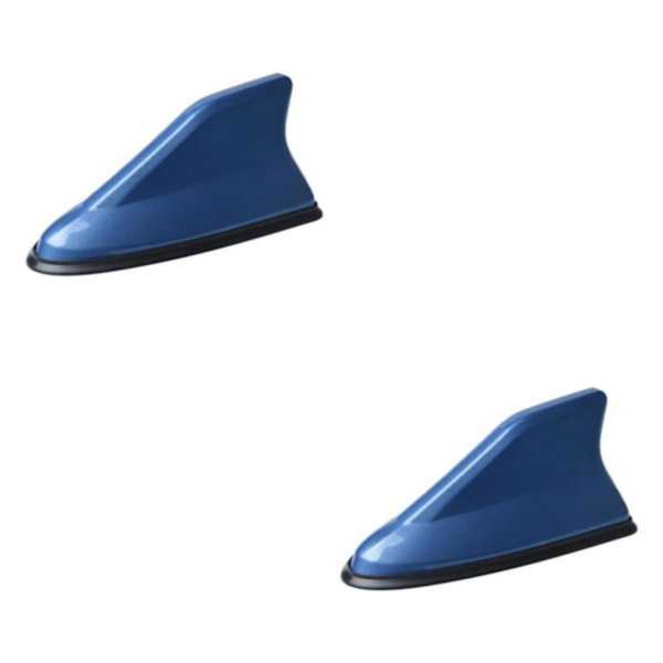 1/2 Shark Fin Antenn Universal Bil Dekorativ Vattentät Auto blue 2Set