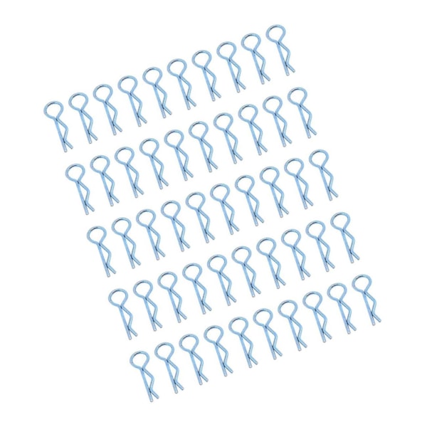 1/2/3/5 RC Body Shell Clips R Shape för 1/10 RC racingbil blue length 24mm 1Set