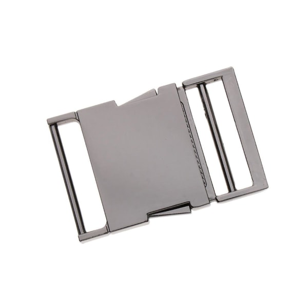 1/5 metallväska Webbing Bälte Spänne Clip Spänne Gray black Inner diameter 38mm 5Set