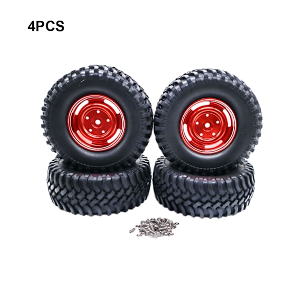 1/2/3/5 4-håls 100MM simuleringsdäck för ECX 1/12 Rc RGT136100 red 1Set