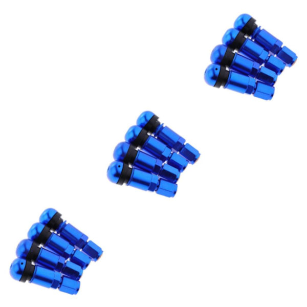 1/2/3/5 4 st Bil Slanglösa Hjul Dammlock Däckventilstammar Blue + Black 3Set