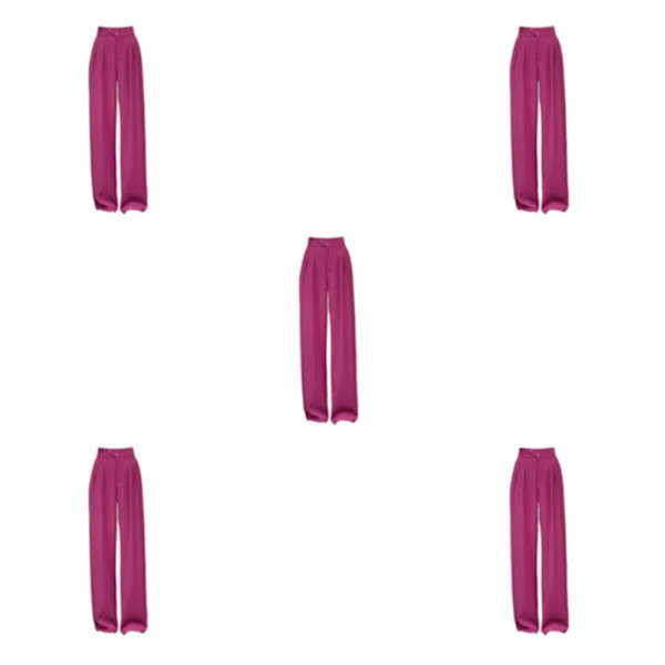 1/2/3/5 Womens Wide Leg Byxor Raka Ben Högmidjat kontor Red M 5Set