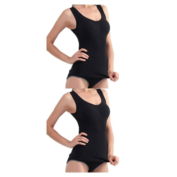 1/2/3 Damväst Fitness Bröststöd Toppar Andas Black S 2PCS