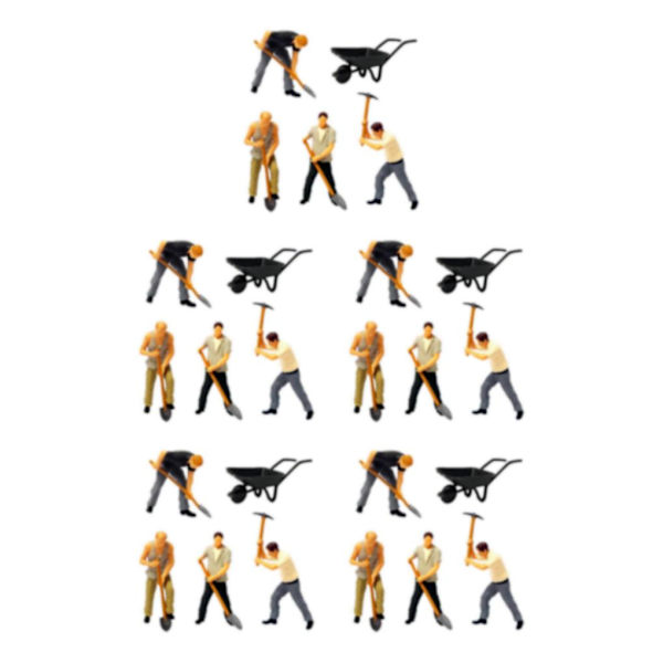 1/2/3/5 Realistiska 1/64 målade figurer för DIY-projekt Sand 1:64 5Set