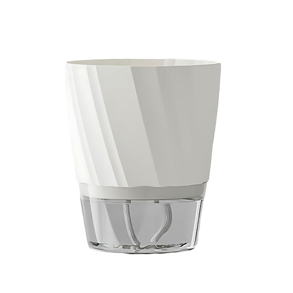 Vita vita blomkrukor med självbevattningsfunktion inomhusväxter White transparent ba king-size