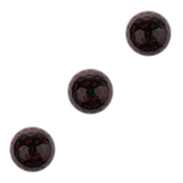 1/3 multi akryltärningar för bordsbräderollspel Red 48mm 3Set